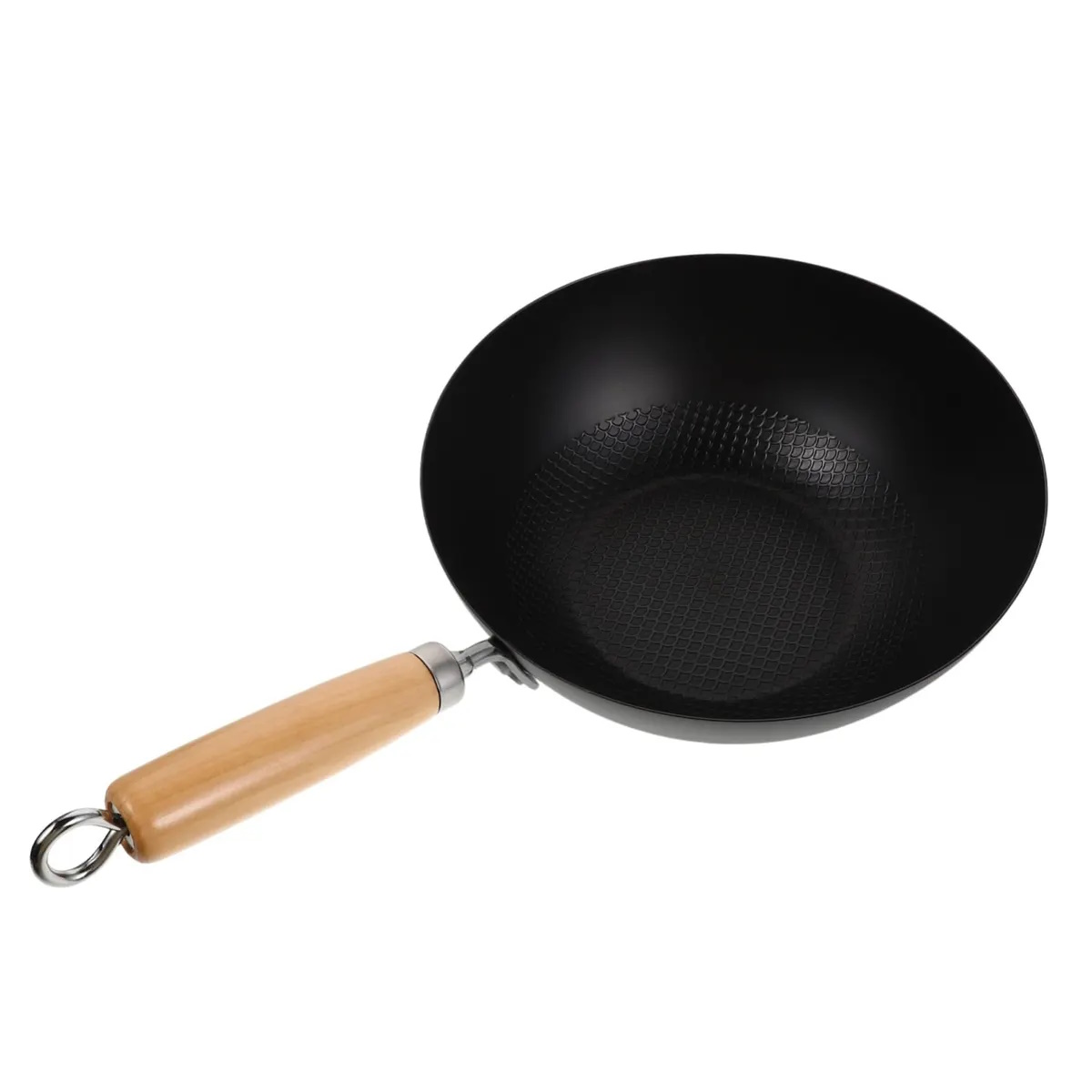 CAST IRON CHEF WOK PAN - 28CM
